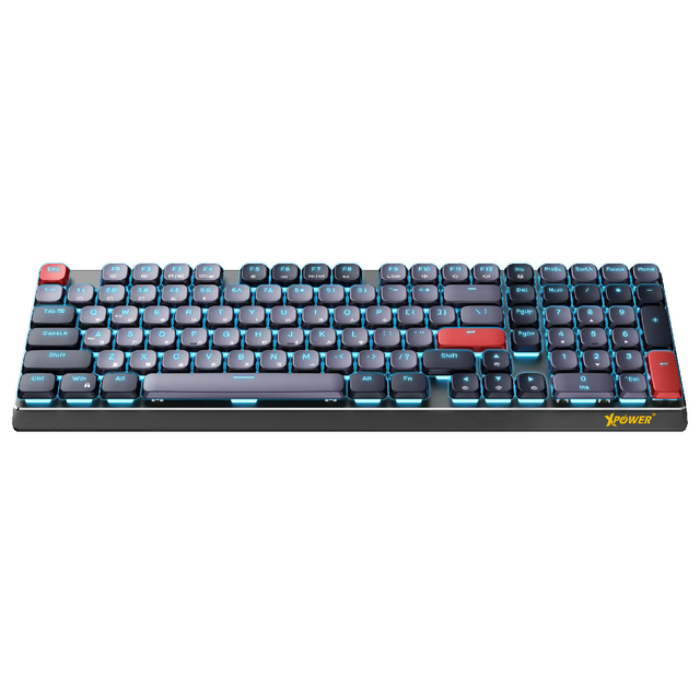 XPower CHARON 98 Keys Tri-mode Wireless Low-profile Mechanical Keyboard - Black
