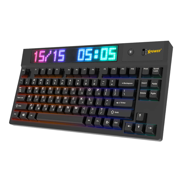 XPower Quaoar Tri-Mode Hot Swap Axis Mechanical Keyboard - Black