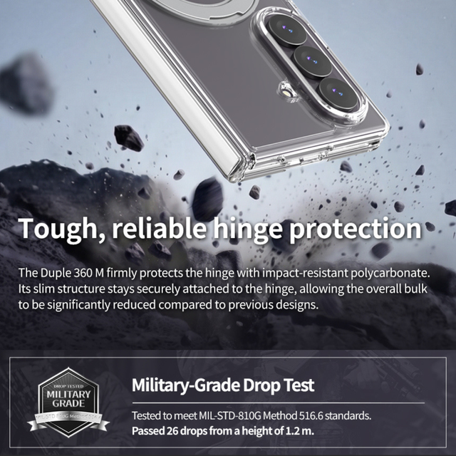 Araree Duple 360 Magsafe Stand Cover For Samsung Z Fold 8 Ultra - Clear