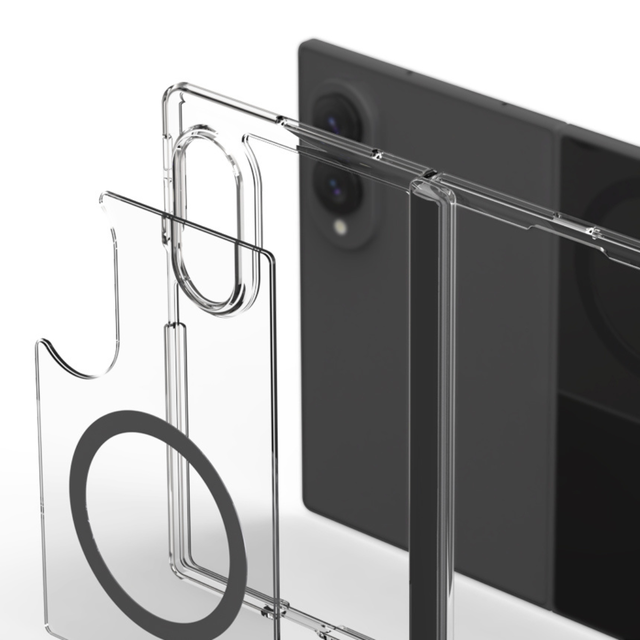 Araree Duple 360 Magsafe Cover For Samsung Z Fold 8 Clear - Black