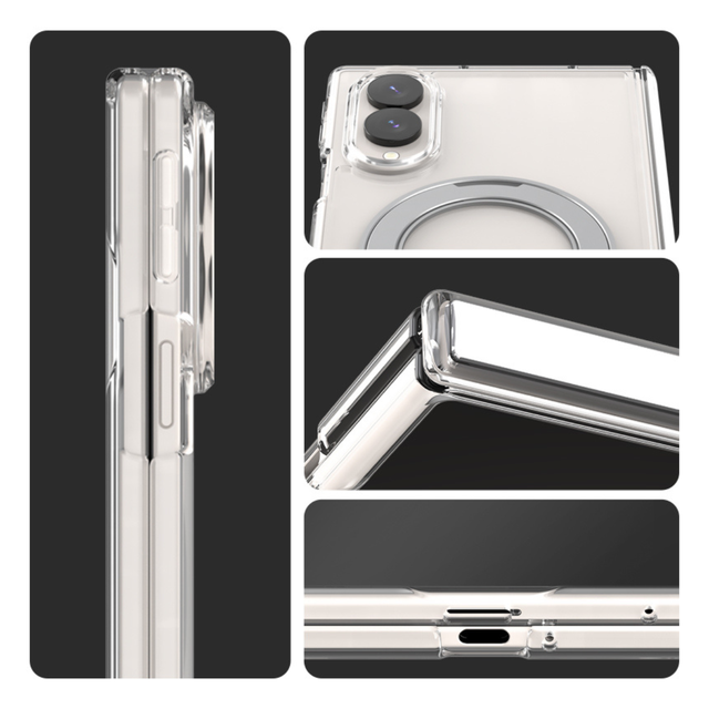 Araree Duple 360 Magsafe Stand Cover For Samsung Z Fold 8 - Clear