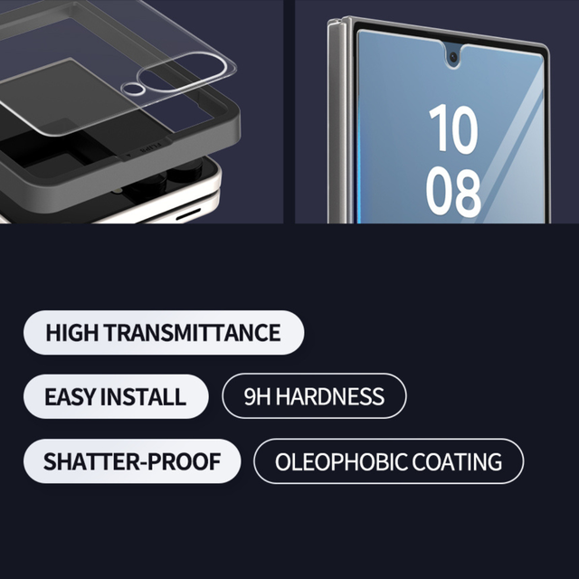 Araree Core Glass 2Pcs Screen Protector For Samsung Z Flip 8 - Clear