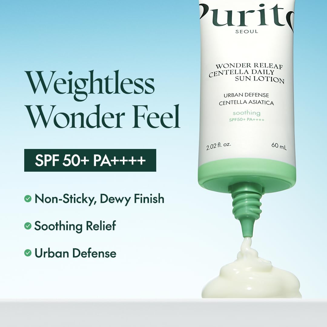 Purito Wonder Releaf Centella Daily Sun Lotion SPF 50+ PA++++, 60 ml