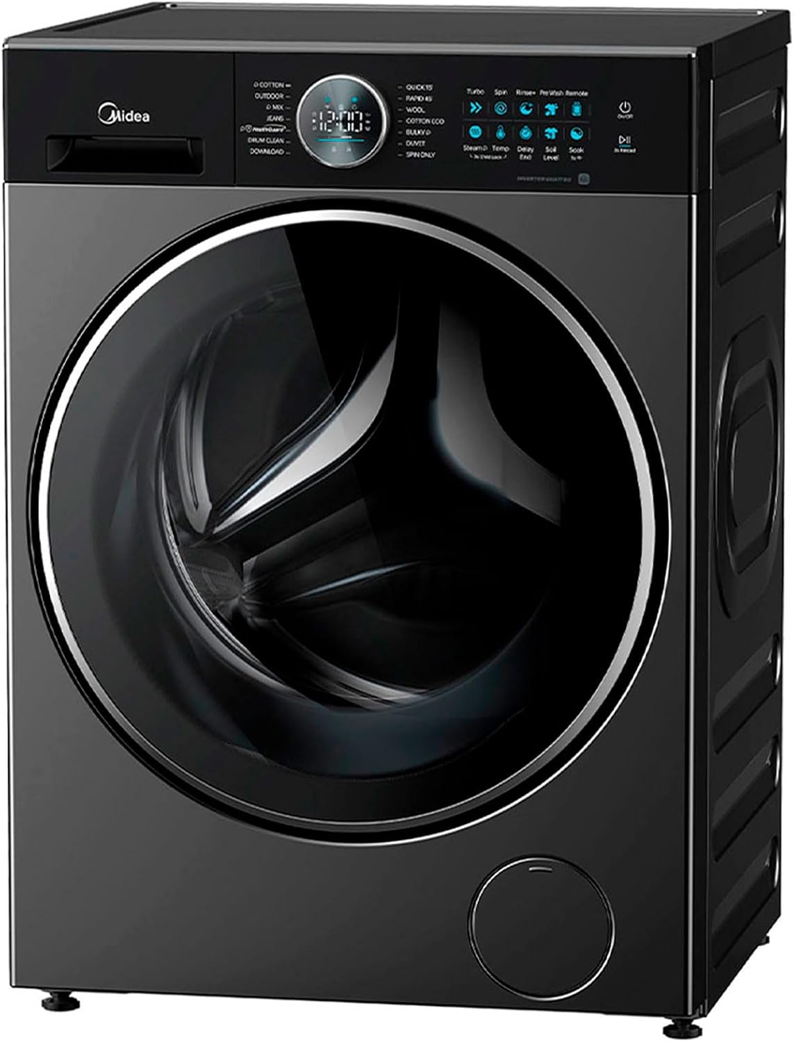 Midea Front Load Washer & Dryer 15KG / 9KG, Titanium - MF210D150WB/T-GCC