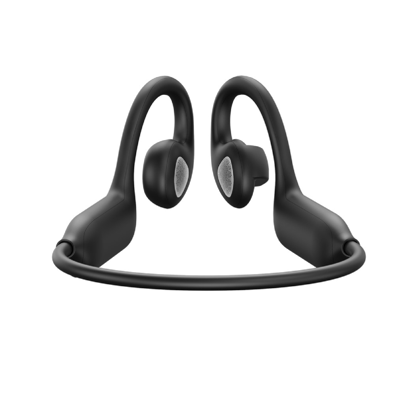 E12 AI Translation Smart Camera Bone Conduction Earphones 8MP 1080P EIS Video - Black