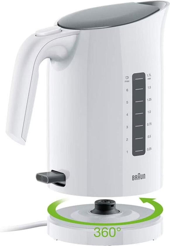 Braun PurEase WK3110 1.7L Electric Kettle 3000W Rapid Boil - White