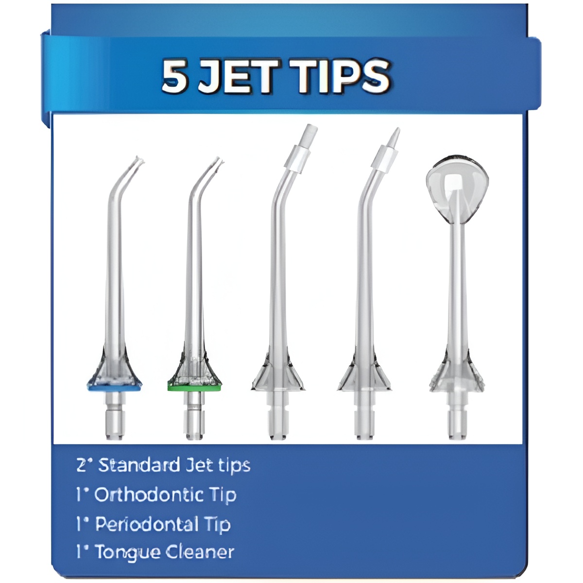 Orca Y208 Cordless Water Flosser with 5 Replaceable Heads 1500mAh - Black & White