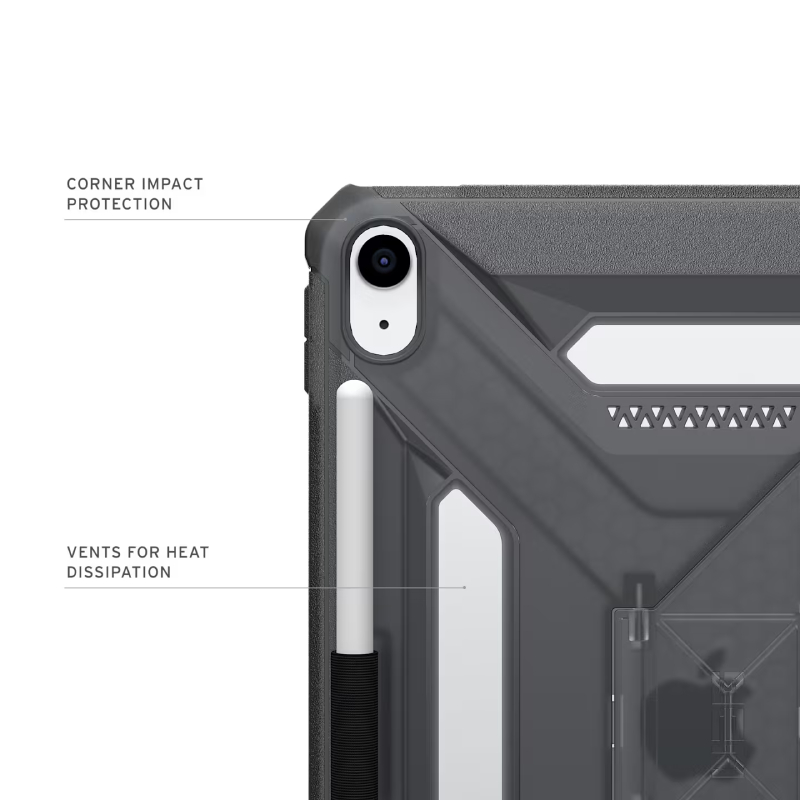 Urban Armor Gear Scout Plus Case for 11" iPad A16 11th Gen - Ash