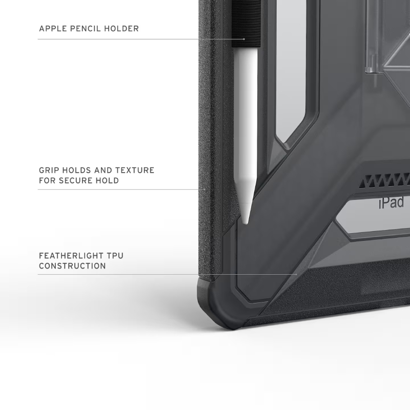 Urban Armor Gear Scout Plus Case for 11" iPad A16 11th Gen - Ash