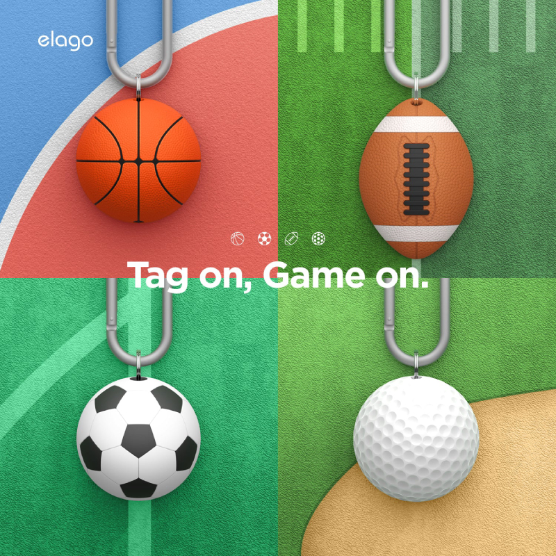 elago Ball Series Case for Apple AirTag 2 & 1 - Soccer