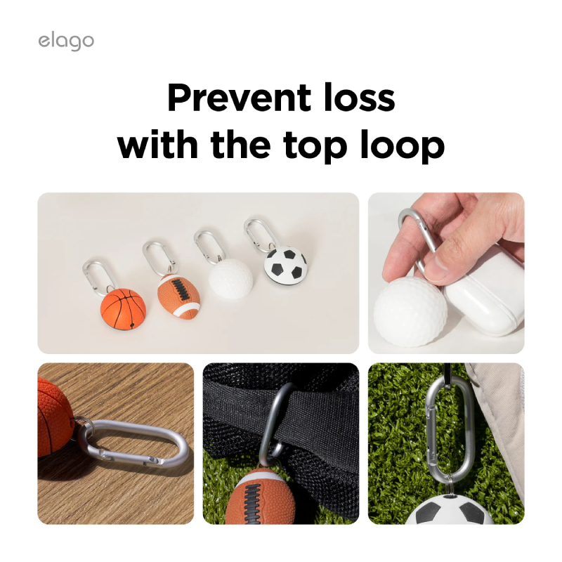 elago Ball Series Case for Apple AirTag 2 & 1 - Soccer