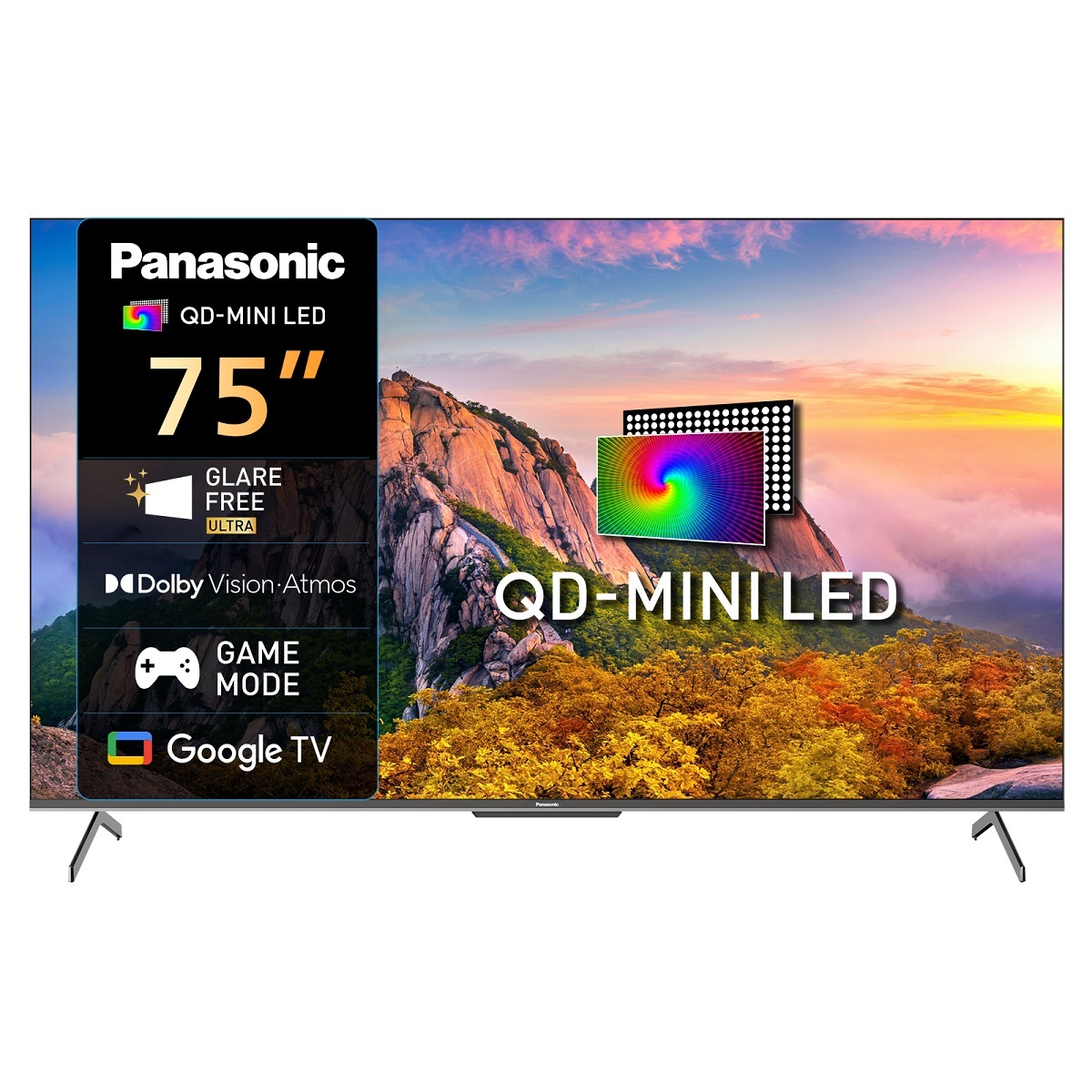 Panasonic 75Inch Mini LED 4K Google TV, TN-75W85CGU - Black