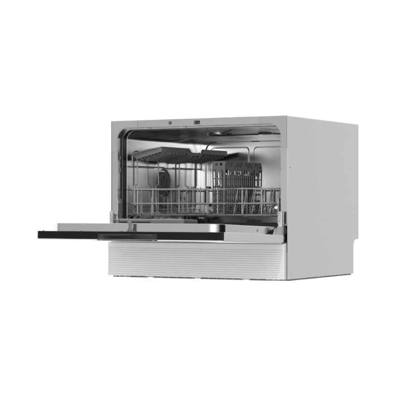 Midea Counter Top Dishwasher with 6 Place Settings & Auto Open Door - Black & White