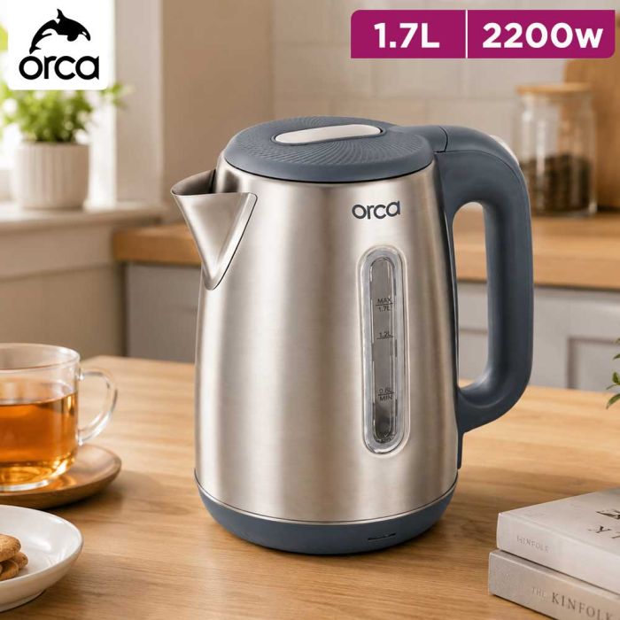 Orca Kettle 1.7 Litre 2200W, Stainless Steel - OR-KES0306B