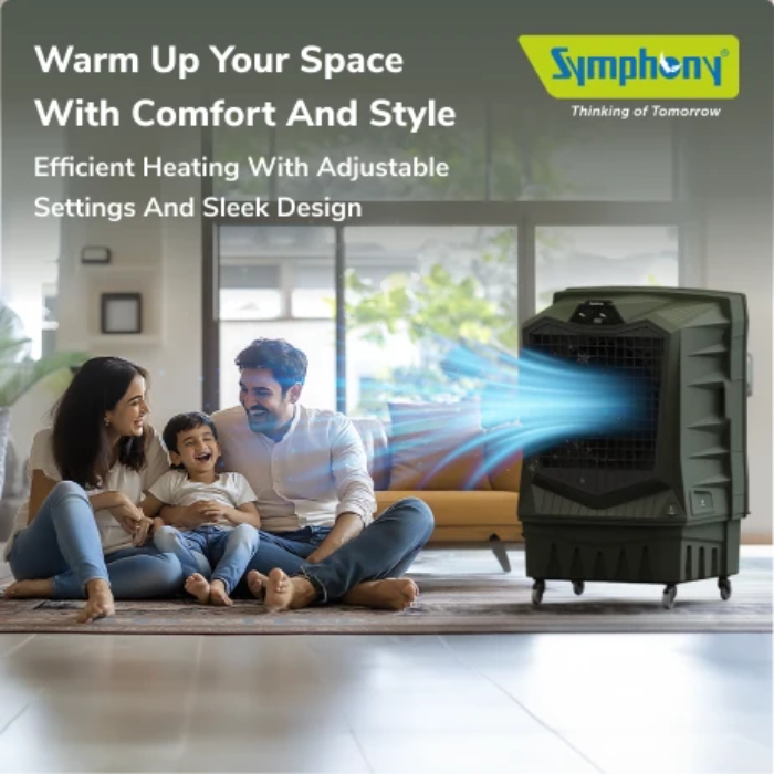 Symphony Air Force 100 Desert Air Cooler, Powerful Jet Fan - Militry Green