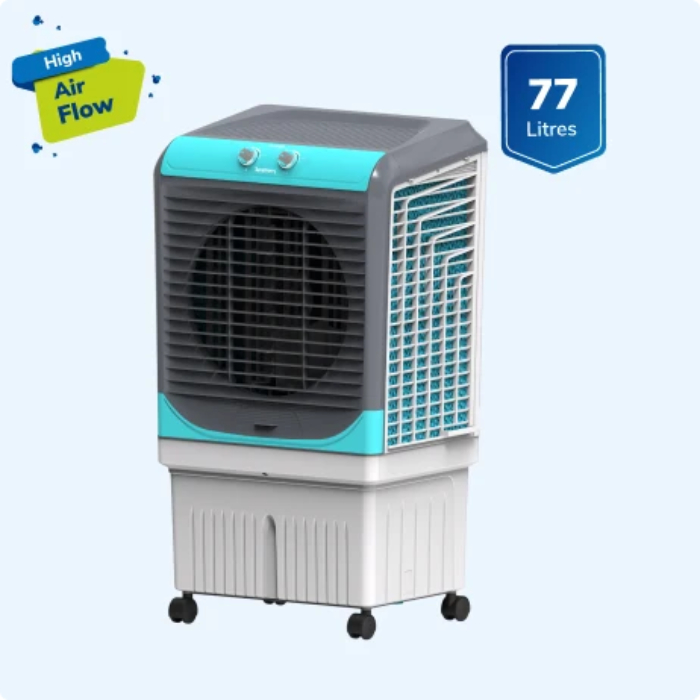 Symphony 80 L Desert Air Cooler Desert Air Cooler - Grey & Blue