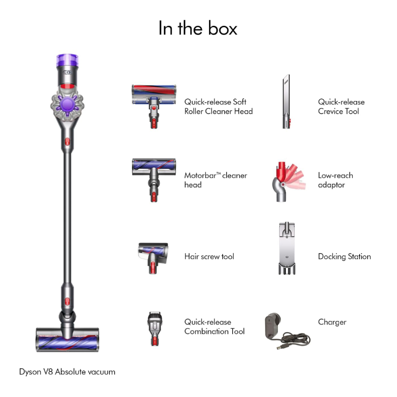 Dyson V8 Absolute Cordless Vacuum Cleaner - Grey
