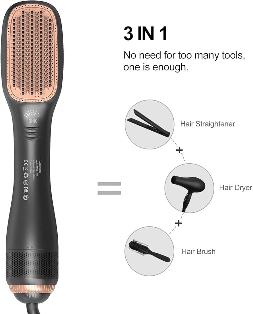 Joy Professional 2 in 1 Hair Dryer & Styling Brush FDD-02901 - Black
