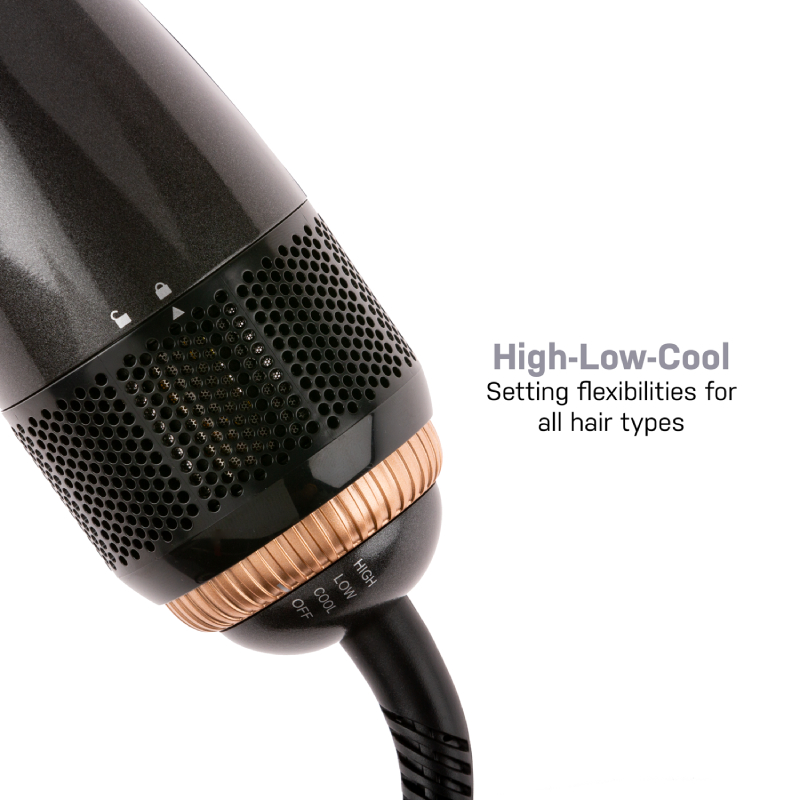 Joy Professional 2 in 1 Hair Dryer & Styling Brush FDD-02901 - Black