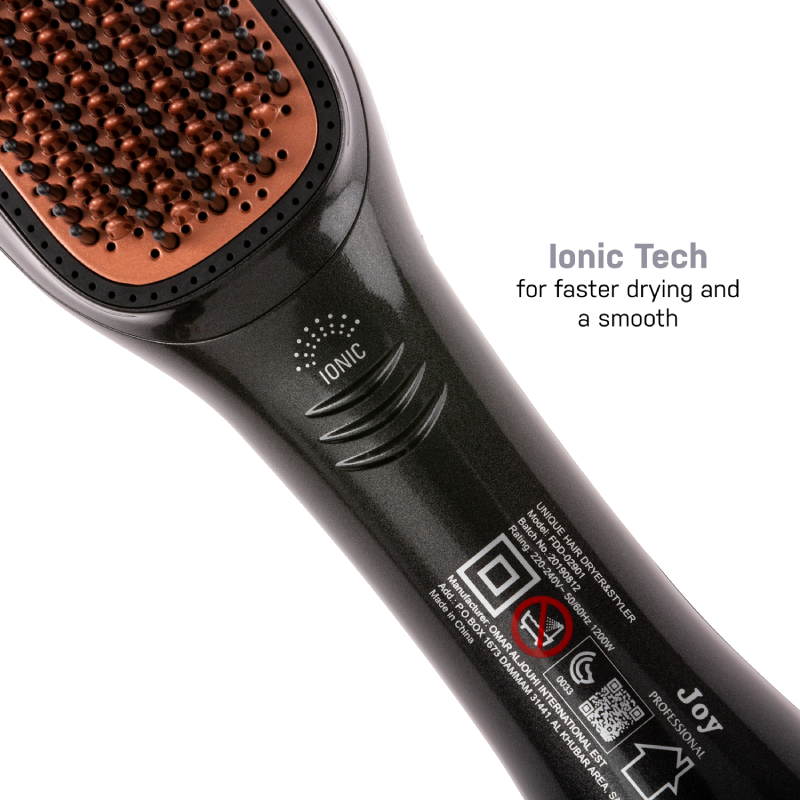Joy Professional 2 in 1 Hair Dryer & Styling Brush FDD-02901 - Black