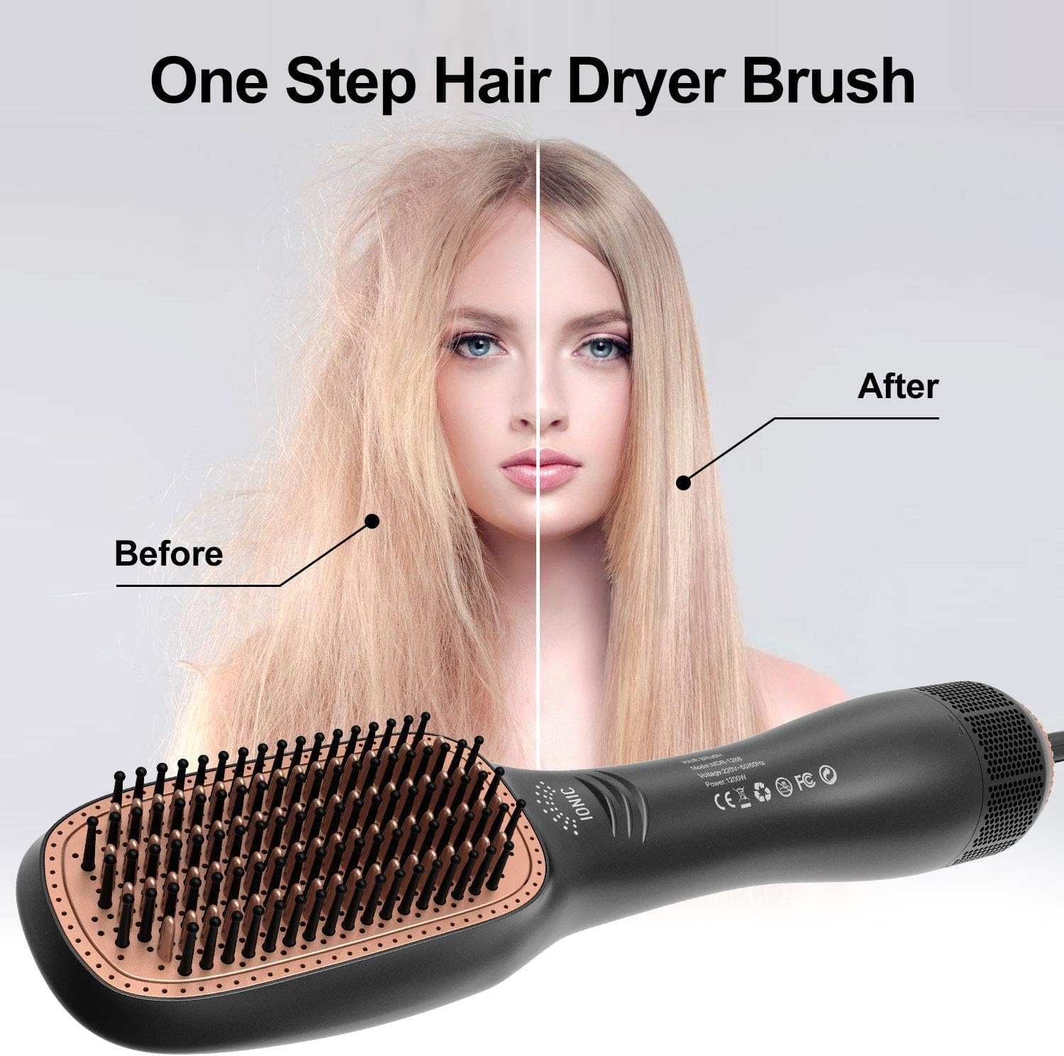Joy Professional 2 in 1 Hair Dryer & Styling Brush FDD-02901 - Black