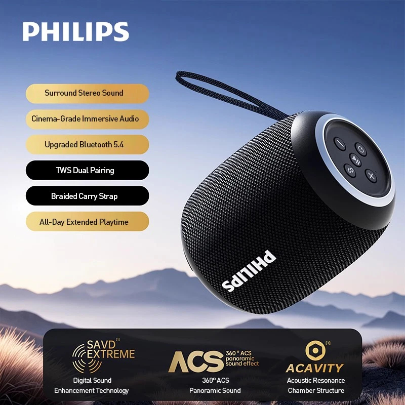 Philips TAS3109 Portable Outdoor 2000mAh Bluetooth Speaker - Black