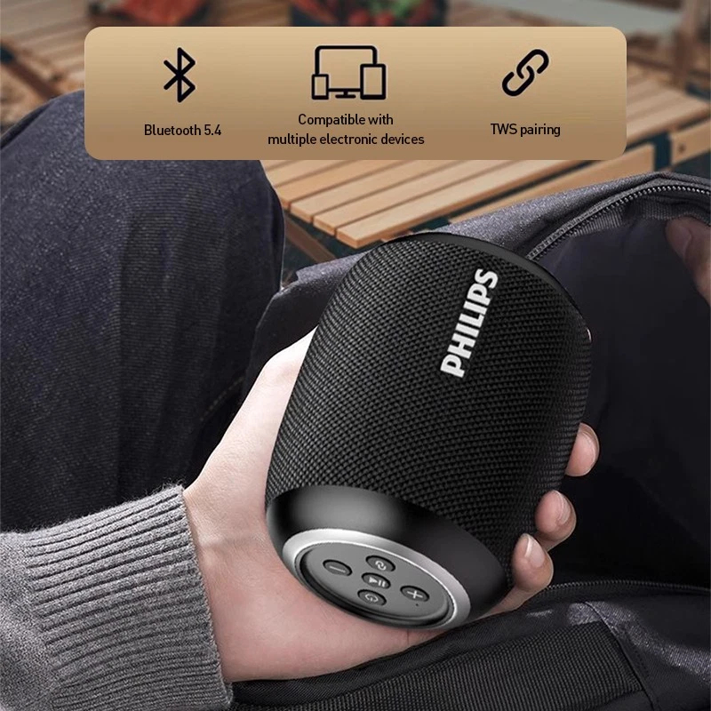 Philips TAS3109 Portable Outdoor 2000mAh Bluetooth Speaker - Black