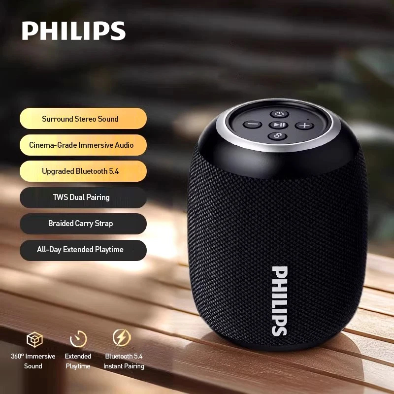 Philips TAS3109 Portable Outdoor 2000mAh Bluetooth Speaker - Black