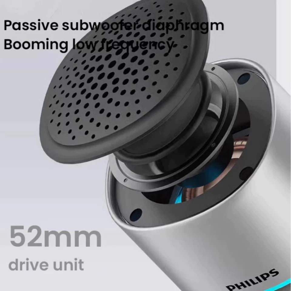 Philips TAS1009 Bluetooth Speaker With Built-in 1200mAh Battery - Silver