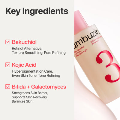 Numbuzin No.3 Bifida Bakuchiol Zero Pore Milky Toner Light - 200ml