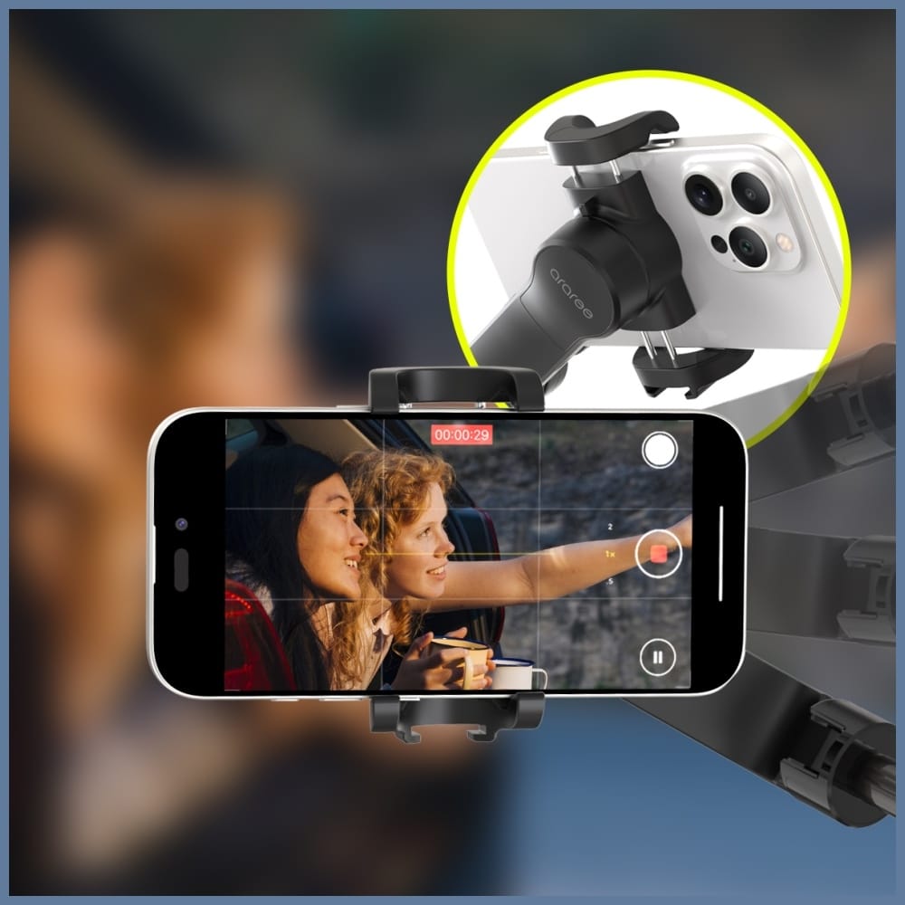 Araree Selfie Pod Gimbal 1X Selfie Stick with Tripod - Black