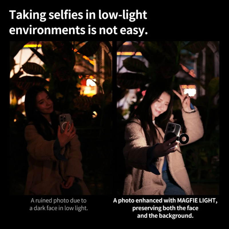 Araree Magfie Light MagSafe LED Selfie Light - Black