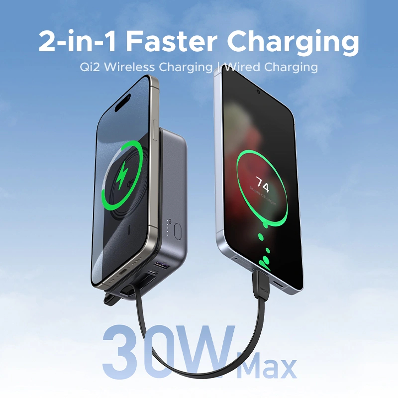 UGREEN Qi2 Magnetic Wireless Power Bank 20000mAh 30W 1C+15W - Black
