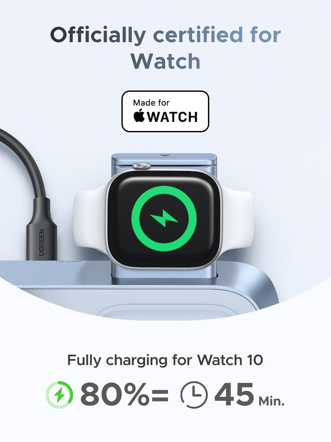 UGREEN 3-in-1 QI2 Magnetic Wireless Charger UK, 25W - Blue