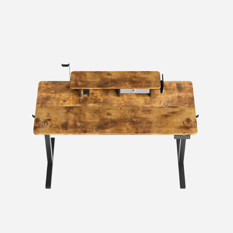 Kingsmith ETSFI21 Smart Height Adjustable Table - Antique Wood