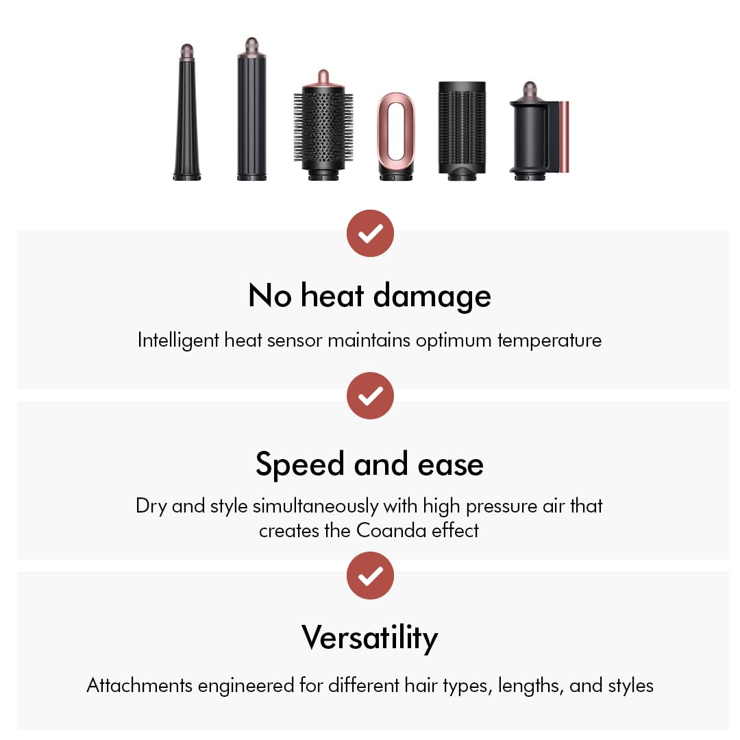 Dyson Airwrap ID 6-In-1  Multi-styler and Dryer - Straight+wavy - Ceramic Pink/Rose Gold