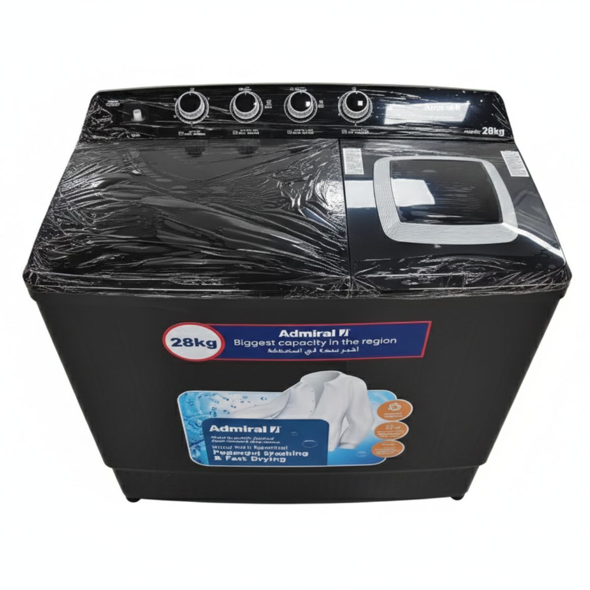 Admiral 28Kg Twin Tub Washer, Grey - ADTT28KUWCP