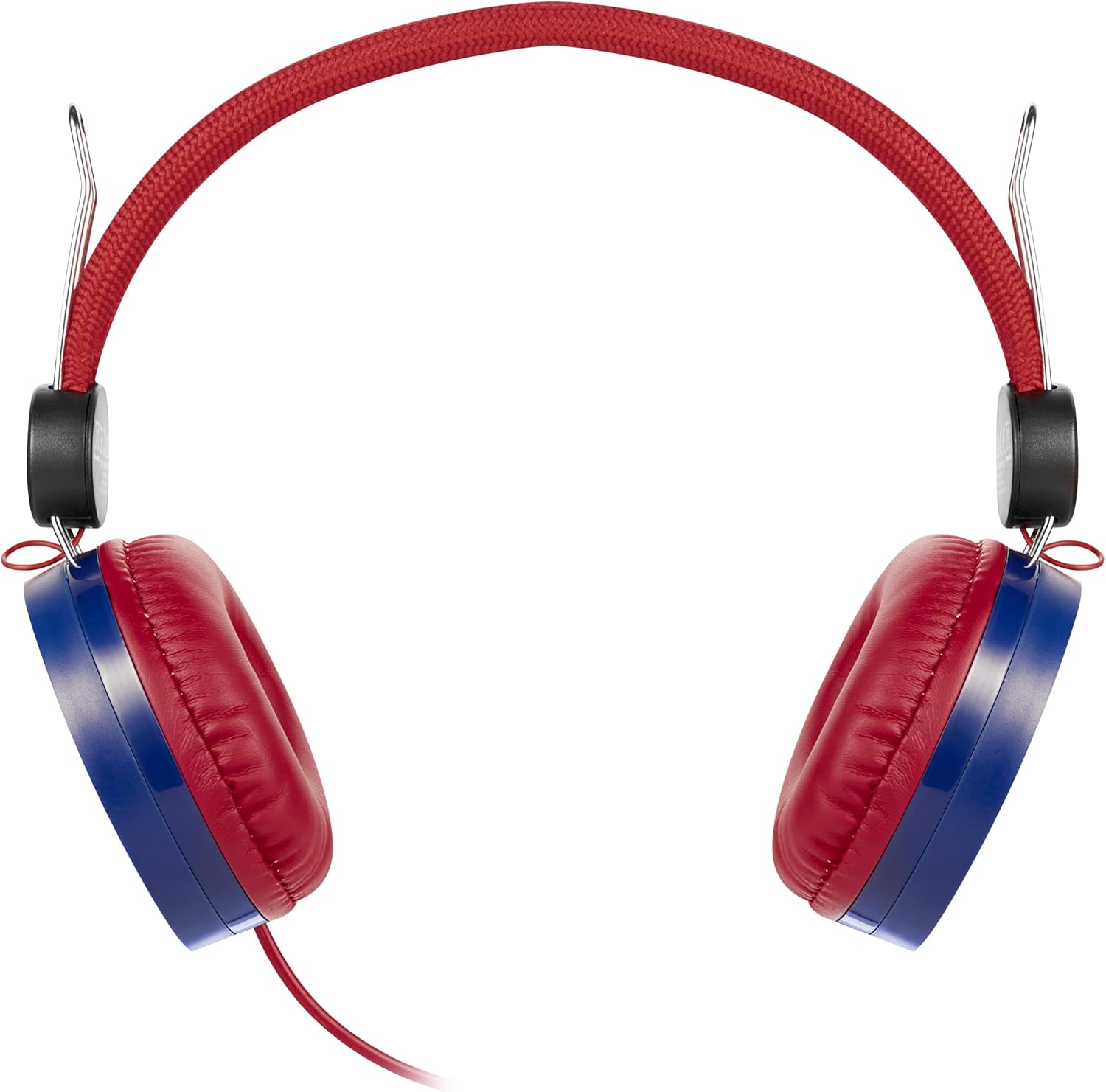 Disney Spiderman Aux Headphone with Stickers - Red & Blue