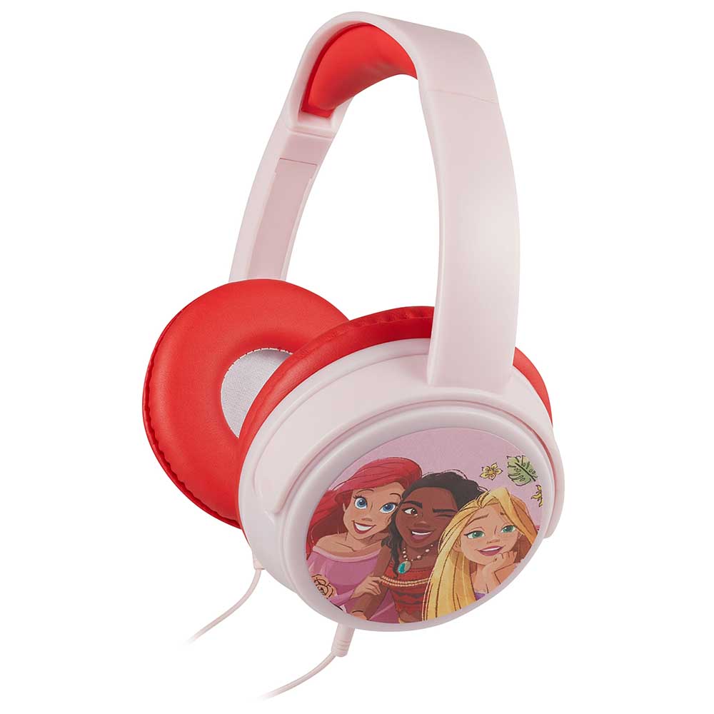 Disney Princess Stereo Headphones With Padded Ear Cups - Pink & Red