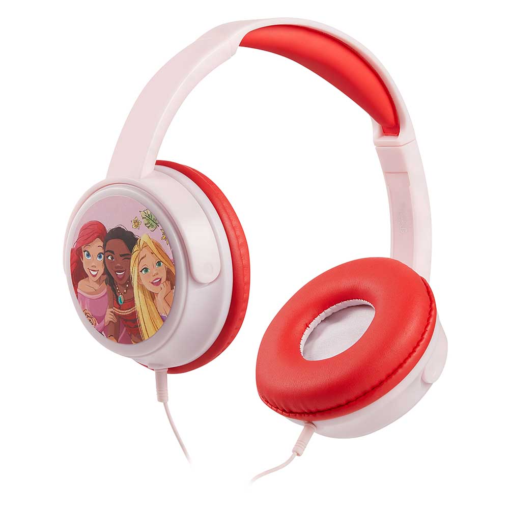 Disney Princess Stereo Headphones With Padded Ear Cups - Pink & Red