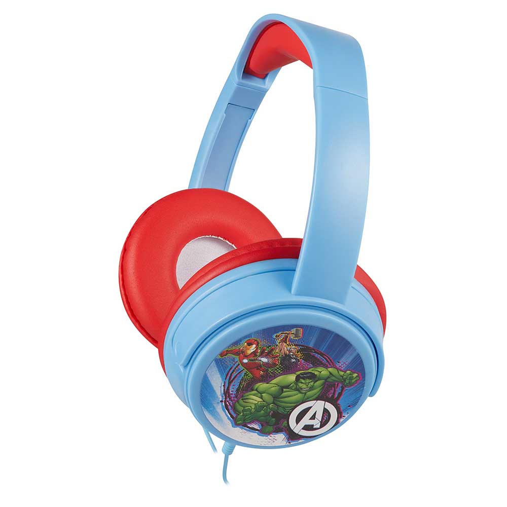 Marvel Avengers Stereo Headphones With Padded Ear Cups - Blue & Red