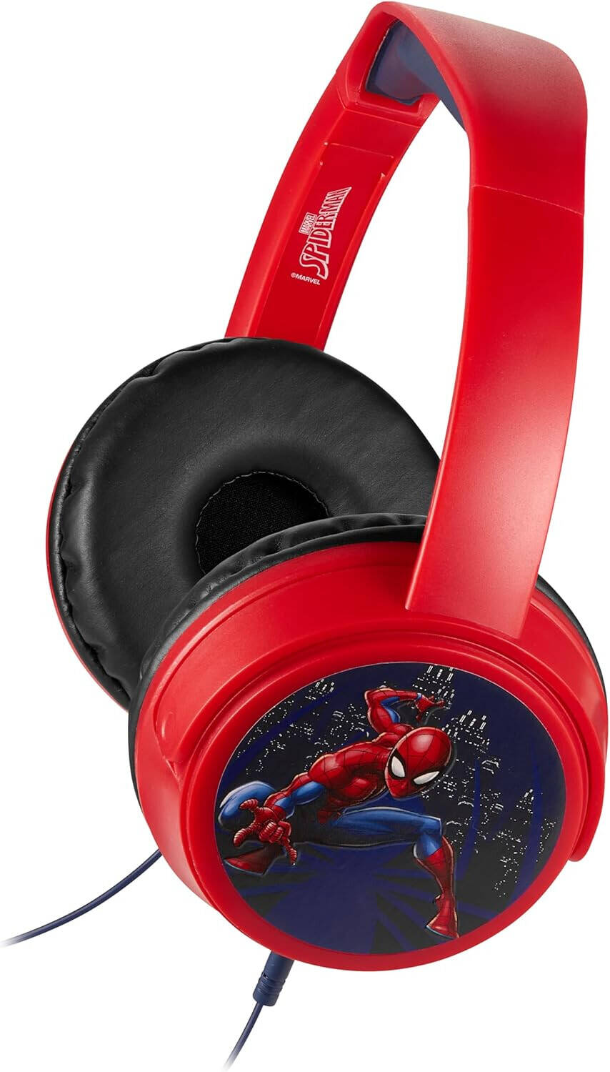 Marvel Spiderman Aux Headphone Padded & Swivel Earcups - Red & Blue