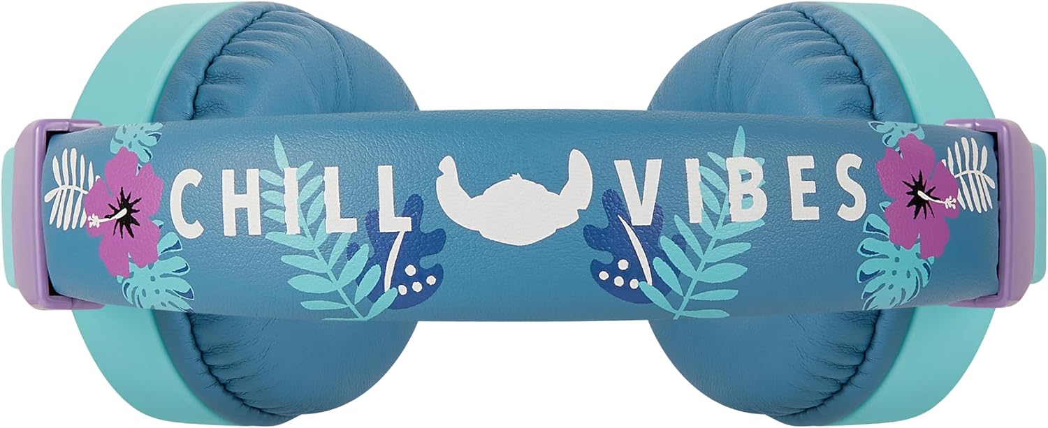 Disney Stitch 3D Aux Headphone Adjustable Band Padded Earcups - Blue