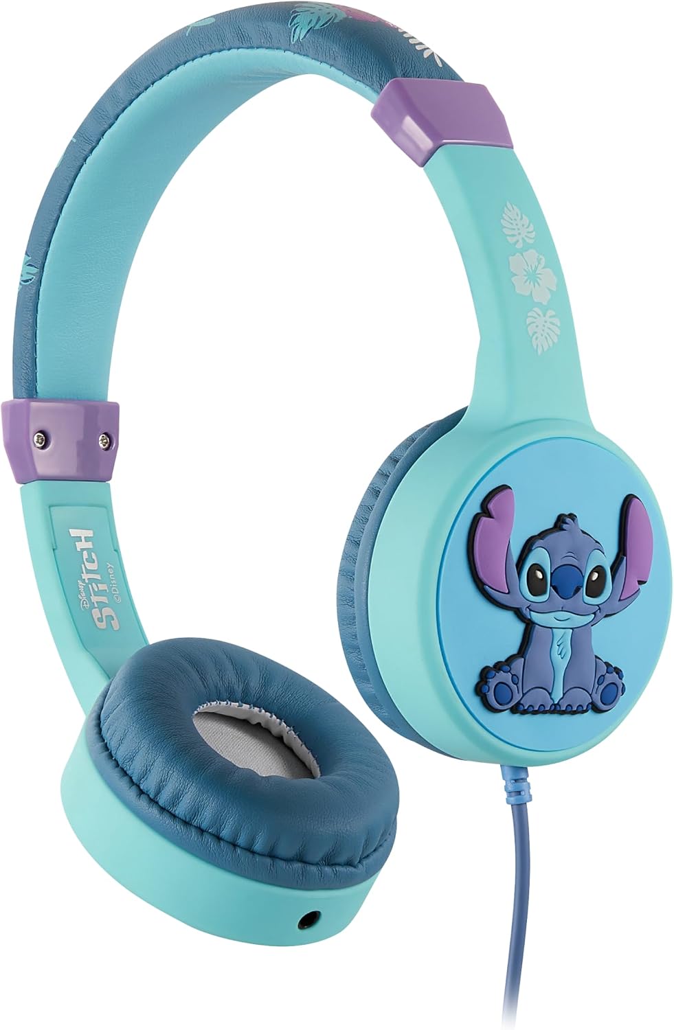 Disney Stitch 3D Aux Headphone Adjustable Band Padded Earcups - Blue