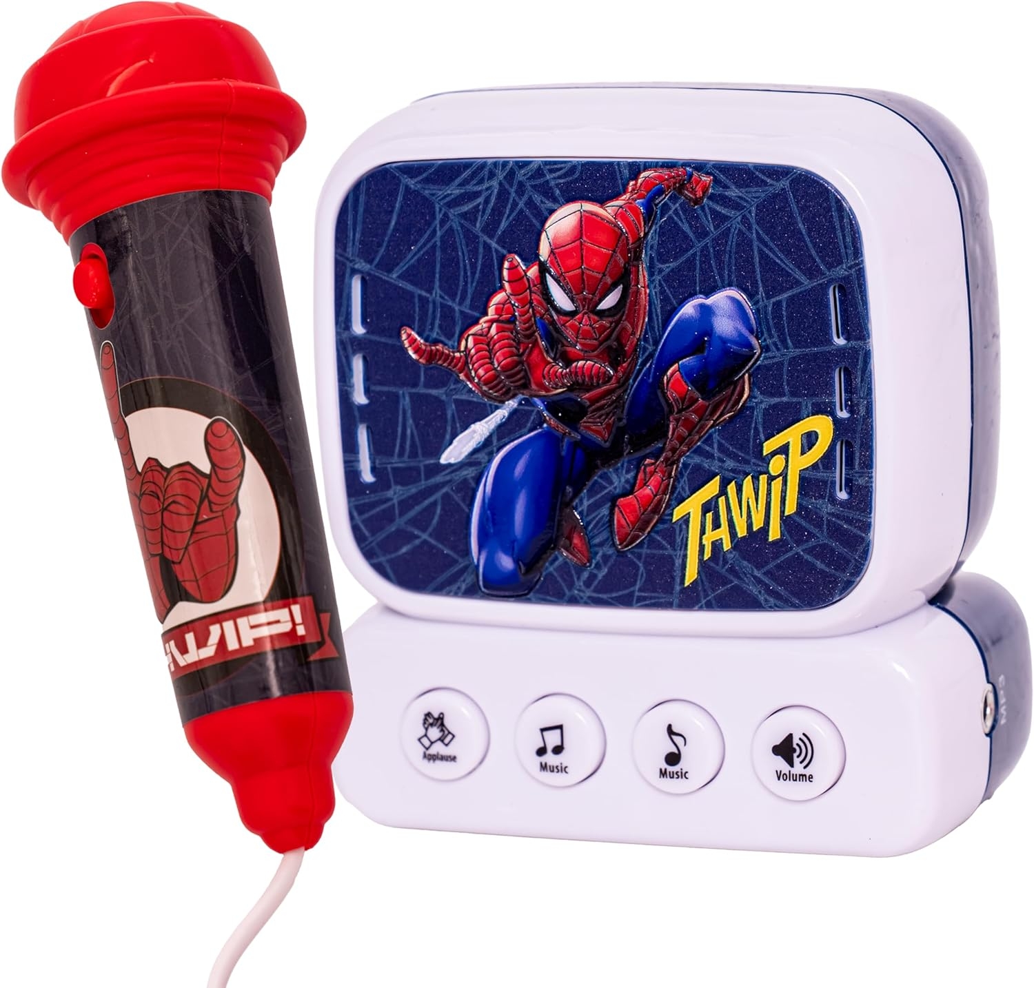 Marvel Spiderman Kids Mini Karaoke Machine with Convenient Belt Hook