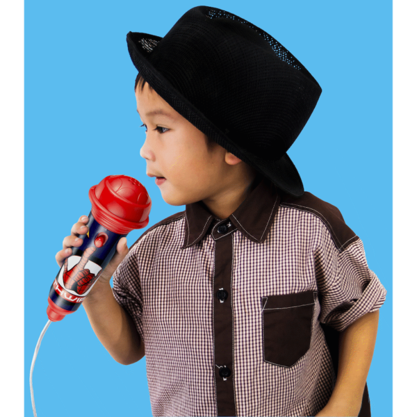 Marvel Spiderman Kids Mini Karaoke Machine with Convenient Belt Hook
