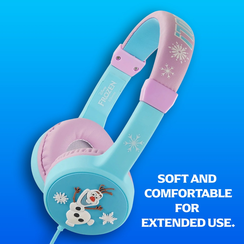 Disney Frozen 3D Wired On-Ear Headphones for Kids - Blue & Pink