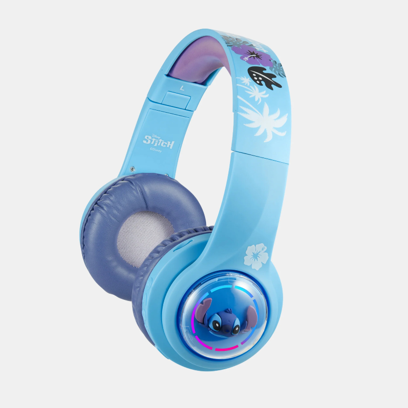 Disney Stitch 3D Bluetooth Wireless Stereo Headphone - Blue & Purple