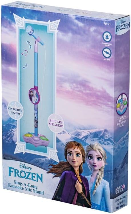 Disney Frozen Kids Karaoke Microphone Stand with RGB Lights
