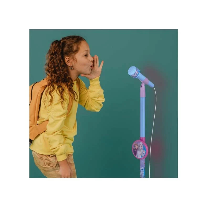 Disney Frozen Kids Karaoke Microphone Stand with RGB Lights